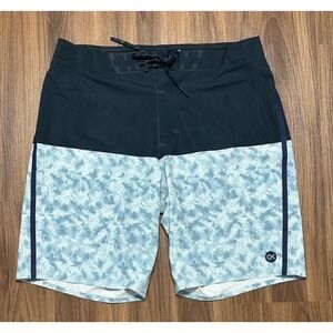Outerknown Apex Trunks Kelly Slater Mens Board Shorts Surf Swim Blue/Black Sz 30